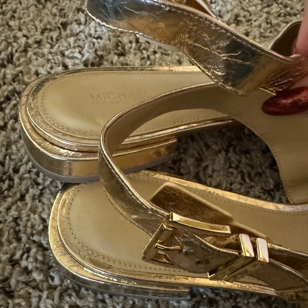 Michael Kors Gold Metallic Flats
